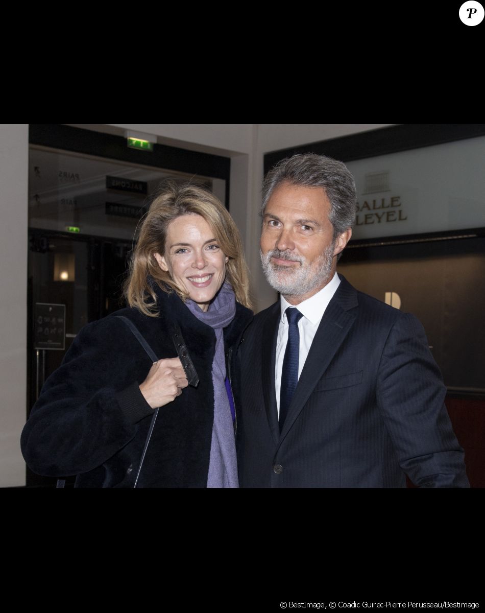 Semi-exclusif - Julie Andrieu et son mari Stéphane Delajoux - Photocall de la représentation de "Dream Compagnie Julien Lestel" à la salle Pleyel à Paris le 16 janvier 2020. © Coadic Guirec-Pierre Perusseau/Bestimage