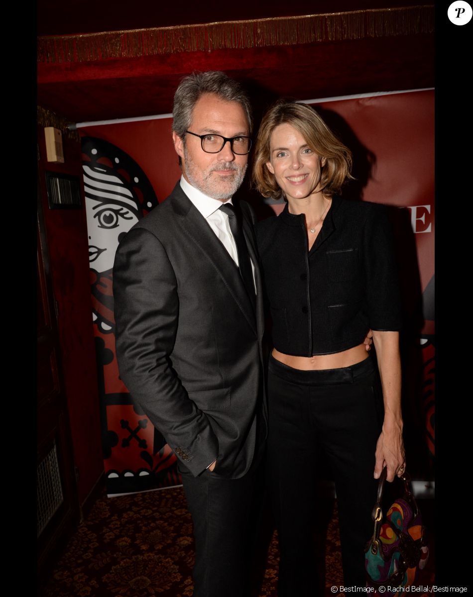 Exclusif - Stéphane Delajoux avec sa femme Julie Andrieu - After-party du film "Knock" au Raspoutine à Paris, le 16 octobre 2017. © Rachid Bellak/Bestimage