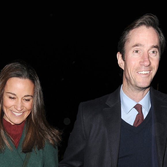 Pippa Middleton et son mari James Matthews se rendent à l'église St-Luke à Londres, le 4 décembre 2019. 