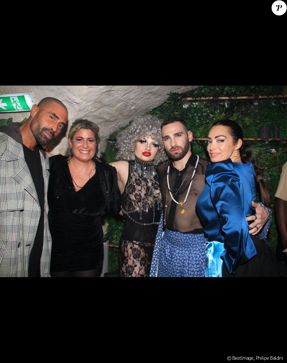 Exclusif - Sofiane (Star Academy 4), Le chanteur Lukas Abdul, Emilie Nef Naf lors de la soirée "O Karma Val" au Karma à Paris le 22 mars 2022. © Philipe Baldini / Bestimage