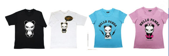 Les t-shirts Hi Panda by Ji-Ji vendus au Citadium ou sur le site hellopanda.net