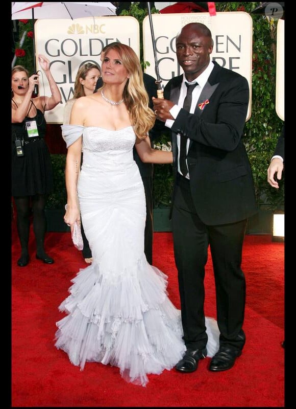 Heidi Klum et Seal aux Golden Globes.