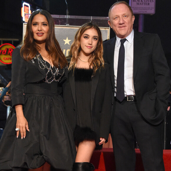 Salma Hayek, Valentina Paloma Pinault et Francois-Henri Pinault à la soirée Hollywood Walk of Fame star ceremony le 19 novembre 2021 à Hollywood.