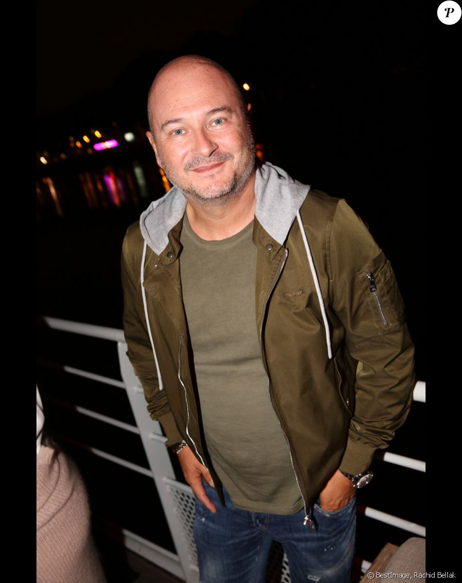 Semi-exclusif - Sébastien Cauet lors de la soirée d'inauguration du restaurant du groupe d'H.Gaouaoui et du chef N.Tarayre "Splash" au port Van Gogh, en bord de Seine à Asnières, France, le 12 septembre 2019. © Rachid Bellak/Bestimage