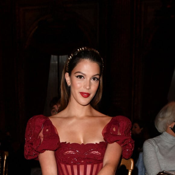 Iris Mittenaere - Front row du défilé Haute Couture 2022 Zuhair Murad à Paris le 26 janvier 2022 © Veeren / Christophe Clovis / Bestimage 