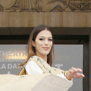 Iris Mittenaere - Arrivées au défilé de mode Haute-Couture printemps-été 2022 "Stéphane Rolland" à Paris. Le 25 janvier 2022 © Christophe Aubert via Bestimage 