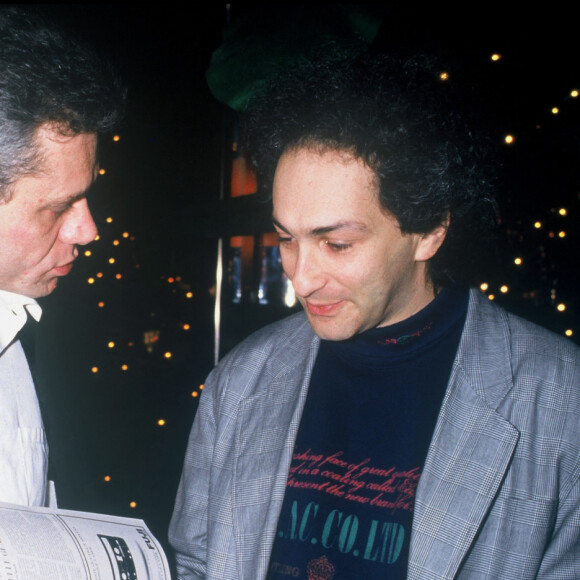 Archives : Lionel Rotcage à une soirée pour les 20 ans du magazine "Rolling Stone" à Paris en 1988