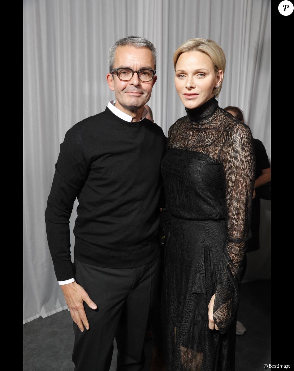 Albert Kriemler - La princesse Charlene de Monaco assiste au défilé Akris collection PAP Printemps/été 2019 lors de la fashion week à Paris le 30 septembre 2018.