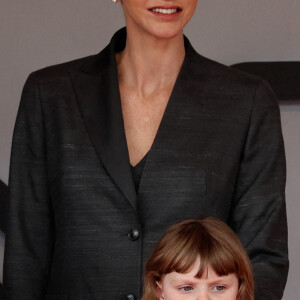 La princesse Charlene de Monaco et sa fille la princesse Gabriella - Remise des prix du championnat du "Monaco ePrix" à Monaco. Le 30 avril 2022 © Claudia Albuquerque / Bestimage