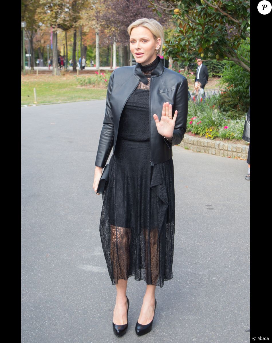 Charlene Wittstock de Monaco arriving at Akris fashion show during Paris Fashion Week Womenswear Spring - summer 2019 held in Paris, France on september 30, 2018. Photo by Nasser Berzane/ABACAPRESS.COM.