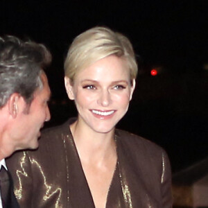La princesse Charlene de Monaco se rend au diner Akris a Paris le 30 Septembre 2012.