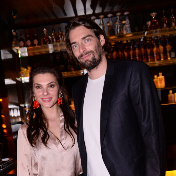 Camille Lacourt et sa compagne Alice Detollenaere (Miss Bourgogne 2010) - Soirée de lancement de "Chez Blue" au club "Boum Boum" situé dans le prestigieux 8eme arrondissement de Paris le 30 janvier 2020. © Rachid Bellak/Bestimage 