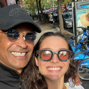 Yannick Noah avec sa fille Jenaye Noah, mannequin qui habite à New York.