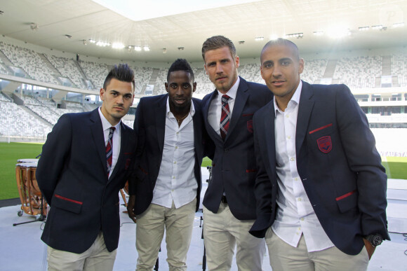 Jérome Prior, André Biyogo Poko, Grégory Sertic et Wahbi Khazri (Girondins de Bordeaux FC) - Inauguration du Grand Stade de Bordeaux le 19 mai 2015.