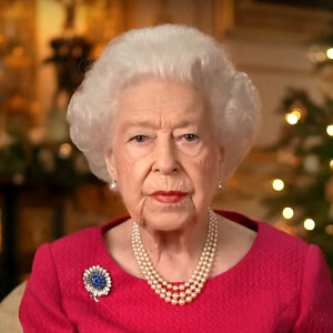 Le discours de Noël 2021 de la reine Elisabeth II d'Angleterre au château de Windsor © Youtube via Bestimage 