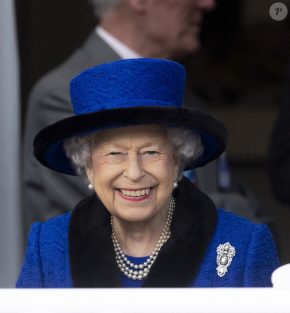 La reine Elisabeth II d'Angleterre lors des Champions Day à Ascot. Le 16 octobre 2021 