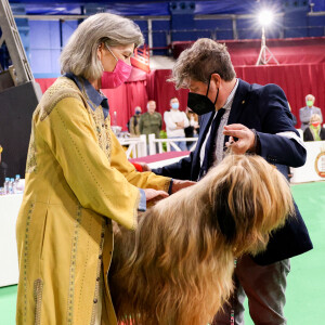 La princesse Caroline de Hanovre durant l'exposition Canine Internationale de Monaco sous le chapiteau Fontvieille, le 8 mai 2022. © Claudia Albuquerque / Bestimage 