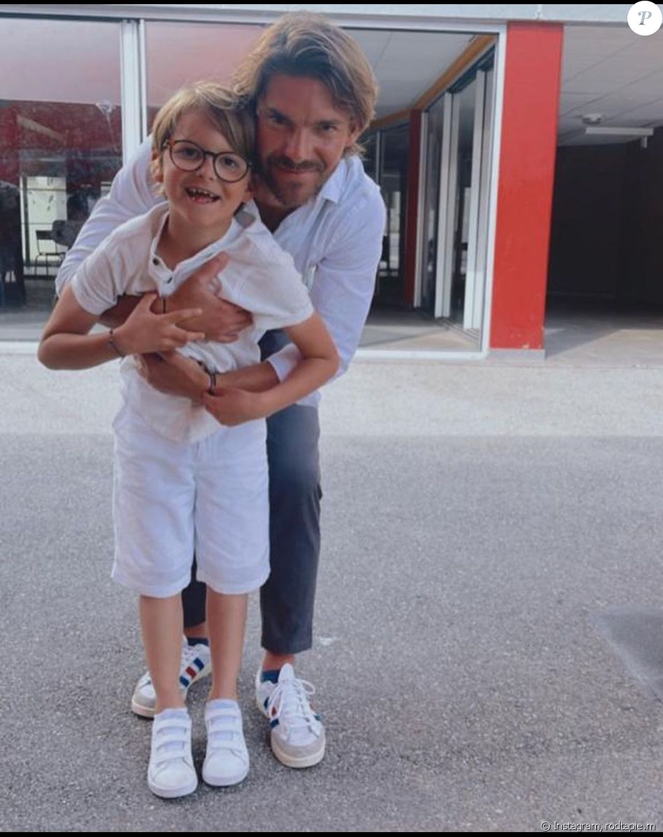 Hugo, le fils Rodolphe Michaux-Tapie, a été baptisé. Instagram, mai 2022.