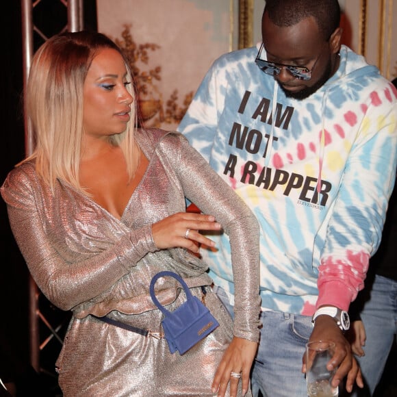 Le rappeur Gims (Maître Gims - Gandhi Djuna) et sa femme Demdem Djuna lors de la soirée de lancement de la collection capsule "I'm not a rapper" de la marque Elevenparis (Eleven Paris) à Paris, France, le 11 avril 2019. © Veeren/Bestimage 
