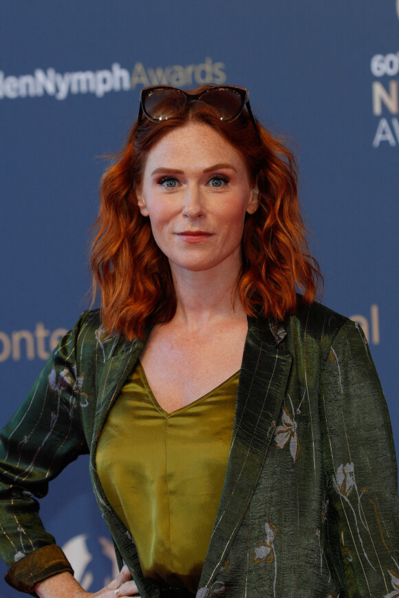 Audrey Fleurot lors du photocall de la cérémonie des Nymphes d'Or du 60ème festival de télévision de Monte Carlo au Grimaldi Forum à Monaco le 22 juin 2021. © Claudia Albuquerque / Bestimage 