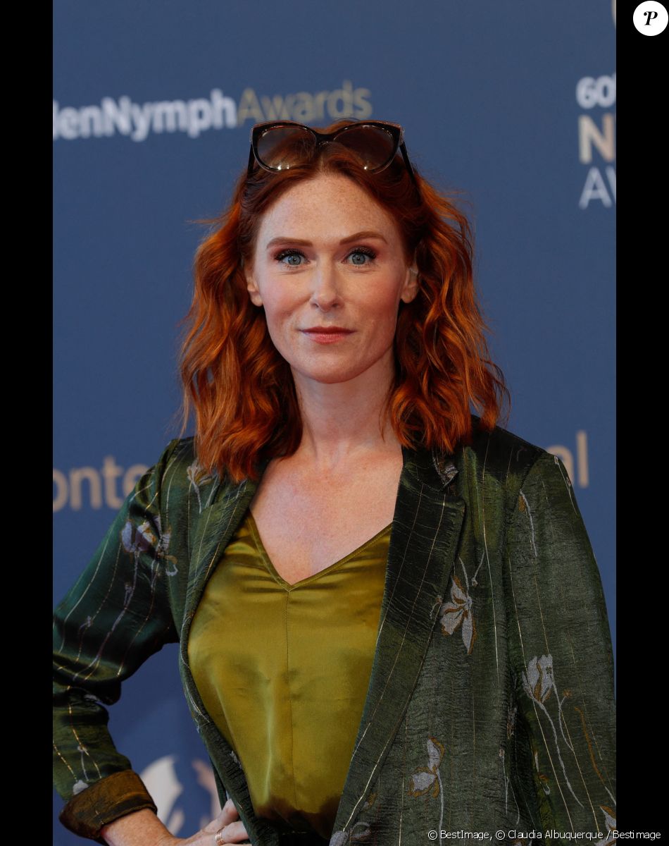 Audrey Fleurot lors du photocall de la cérémonie des Nymphes d'Or du 60ème festival de télévision de Monte Carlo au Grimaldi Forum à Monaco le 22 juin 2021. © Claudia Albuquerque / Bestimage