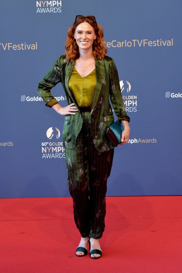 Audrey Fleurot lors du photocall de la cérémonie des Nymphes d'Or du 60ème festival de télévision de Monte Carlo au Grimaldi Forum à Monaco le 22 juin 2021. © Bruno Bebert / Bestimage 