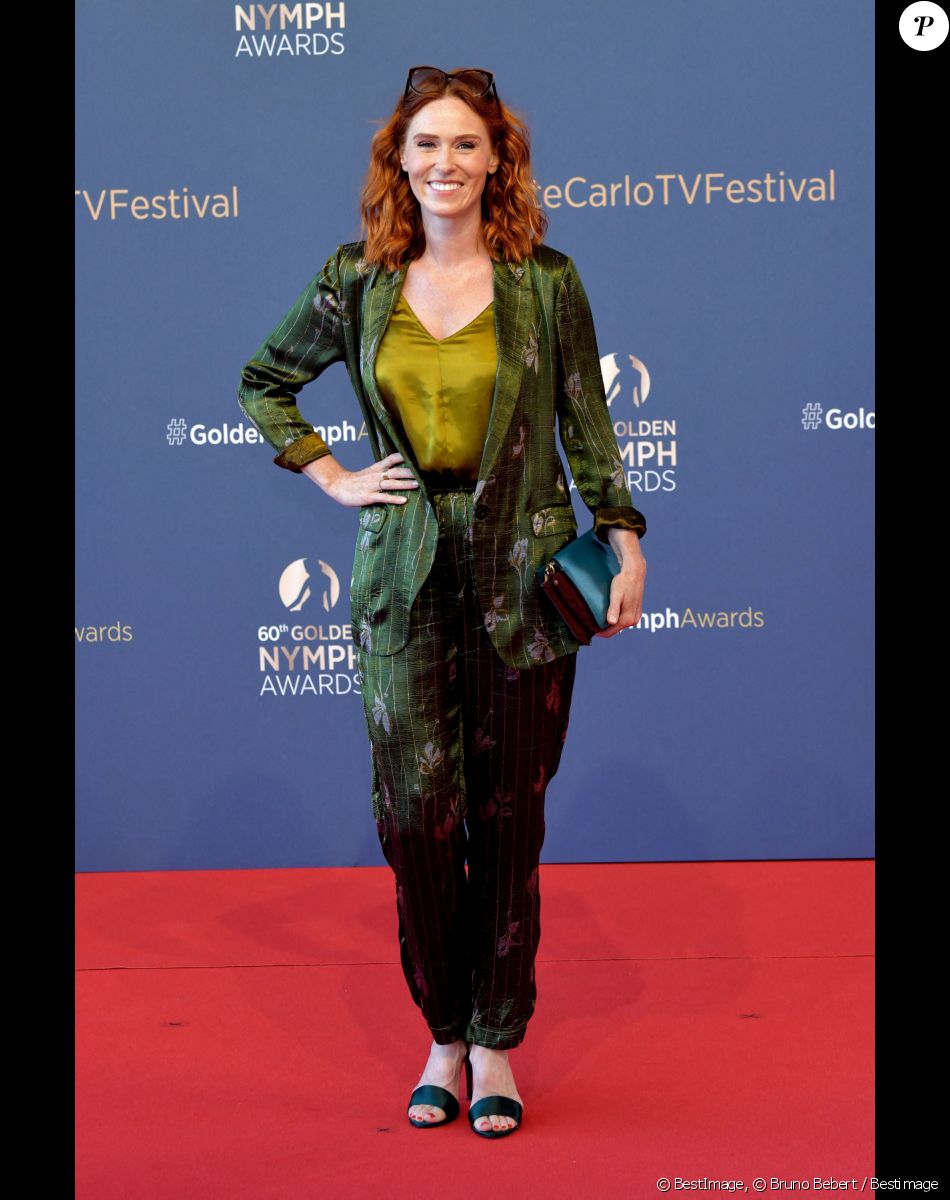 Audrey Fleurot lors du photocall de la cérémonie des Nymphes d'Or du 60ème festival de télévision de Monte Carlo au Grimaldi Forum à Monaco le 22 juin 2021. © Bruno Bebert / Bestimage