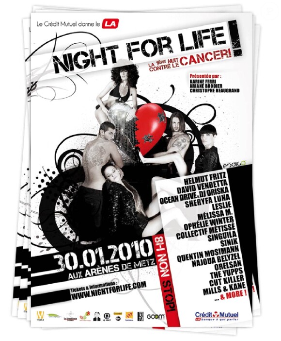 De nombreuses stars seront à Metz le 30 janvier 2010 pour le premier événement Night for Life