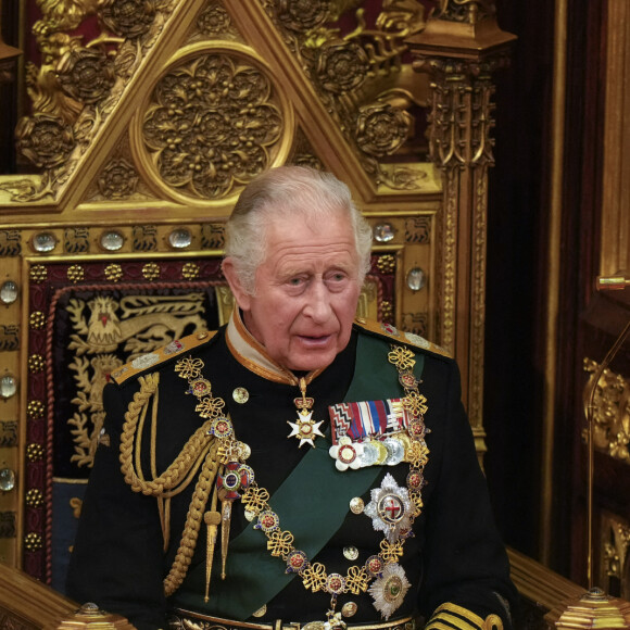 Le prince Charles, prince de Galles - Arrivée au discours de l'ouverture officielle du Parlement à Londres, le 10 mai 2022. Ayant des problèmes de mobilité, la reine d'Angleterre est représentée par le prince de Galles. 