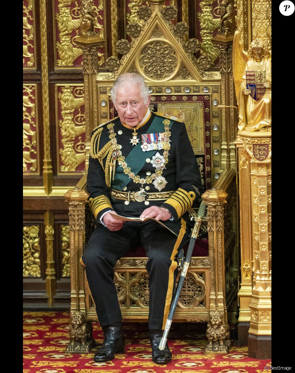 Le prince Charles, prince de Galles - Discours de l'ouverture officielle du Parlement à Londres, le 10 mai 2022. Ayant des problèmes de mobilité, la reine d'Angleterre est représentée par le prince de Galles.