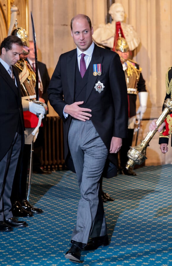 Le prince William, duc de Cambridge - Arrivée au discours de l'ouverture officielle du Parlement à Londres, le 10 mai 2022. Ayant des problèmes de mobilité, la reine d'Angleterre est représentée par le prince de Galles. 