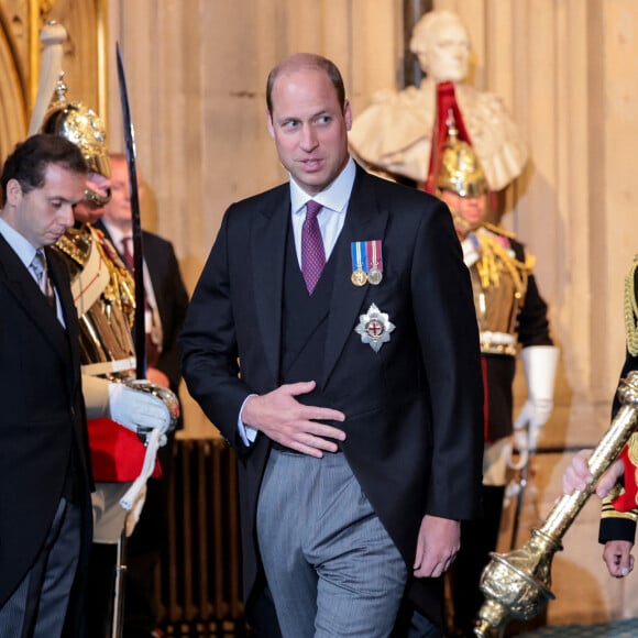 Le prince William, duc de Cambridge - Arrivée au discours de l'ouverture officielle du Parlement à Londres, le 10 mai 2022. Ayant des problèmes de mobilité, la reine d'Angleterre est représentée par le prince de Galles. 