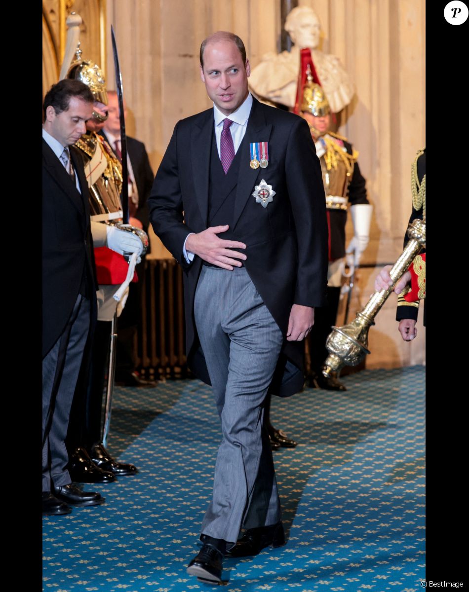 Le prince William, duc de Cambridge - Arrivée au discours de l'ouverture officielle du Parlement à Londres, le 10 mai 2022. Ayant des problèmes de mobilité, la reine d'Angleterre est représentée par le prince de Galles.
