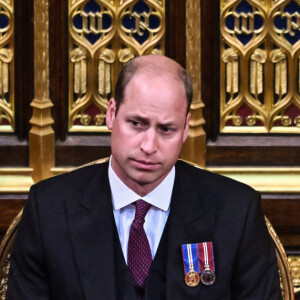 Le prince William, duc de Cambridge - Arrivée et discours de l'ouverture officielle du Parlement à Londres, le 10 mai 2022. Ayant des problèmes de mobilité, la reine d'Angleterre est représentée par le prince de Galles. 