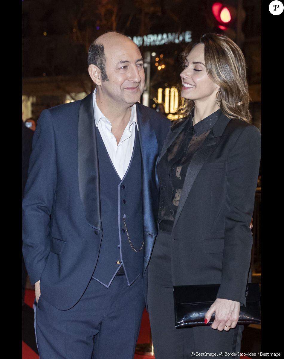 Kad Merad et sa compagne Julia Vignali - Arrivées au dîner de la 44ème cérémonie des César au Fouquet's à Paris. Le 22 février 2019 © Borde-Jacovides / Bestimage