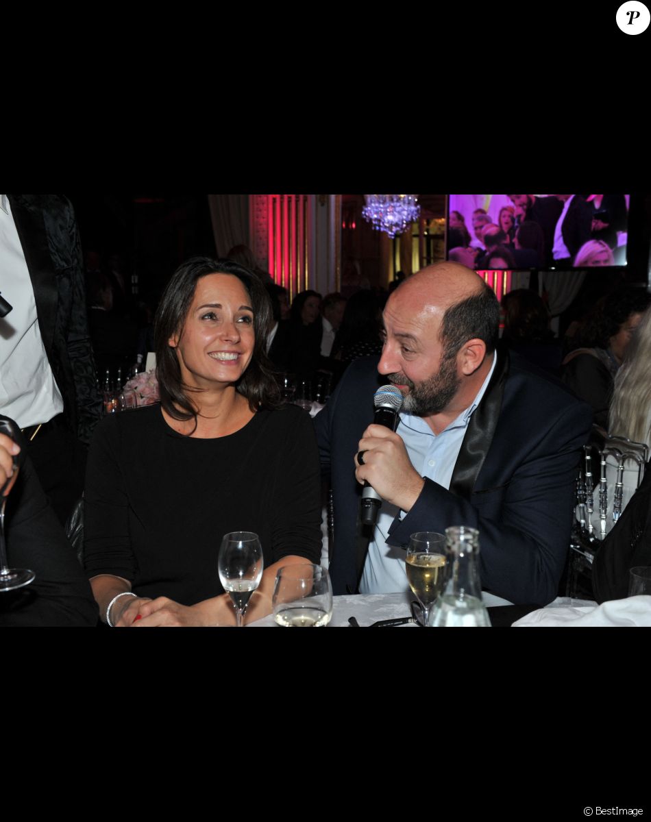 Exclusif - Kad Merad et sa compagne Julia Vignali - Dîner de gala au profit de la Fondation ARC pour la recherche contre le cancer du sein à l'hôtel Peninsula à Paris le 1er octobre 2015.