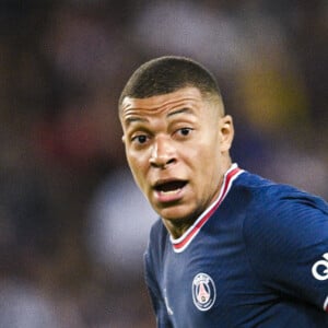 Kylian Mbappe (PSG) - Match de Ligue 1 Uber Eats "PSG - OM (2-1)" au Parc Des Princes. Paris, le 17 avril 2022.