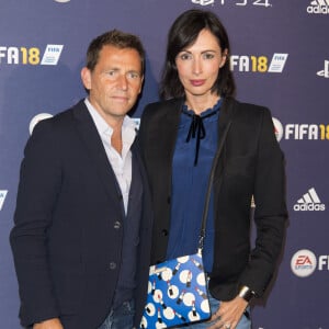 Géraldine Maillet et son compagnon Daniel Riolo - Lancement du jeu vidéo de football FIFA 18 (FIFA 2018) à l'établissement public de coopération culturelle parisien "CentQuatre" à Paris, France, le 25 septembre 2017. © Pierre Perusseau/Bestimage