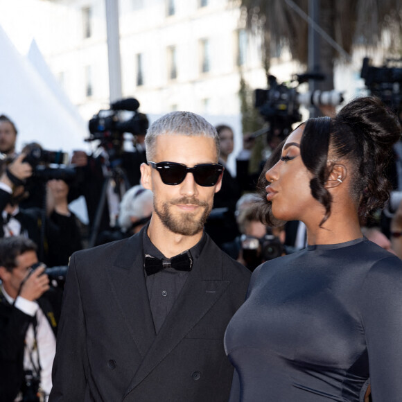 Vladimir Boudnikoff et sa compagne Aya Nakamura - Montée des marches du film " Armageddon Time " lors du 75ème Festival International du Film de Cannes. Le 19 mai 2022 © Cyril Moreau / Bestimage