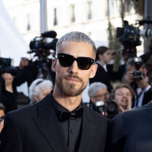 Vladimir Boudnikoff et sa compagne Aya Nakamura - Montée des marches du film " Armageddon Time " lors du 75ème Festival International du Film de Cannes. Le 19 mai 2022 © Cyril Moreau / Bestimage 