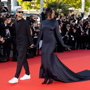 Aya Nakamura et son compagnon Vladimir Boudnikoff  - Montée des marches du film " Armageddon Time " lors du 75ème Festival International du Film de Cannes. Le 19 mai 2022 © Cyril Moreau / Bestimage