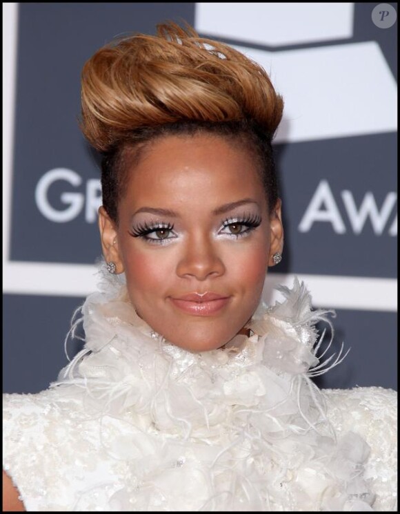 Rihanna lors des Grammy Awards le 31 janvier 2010