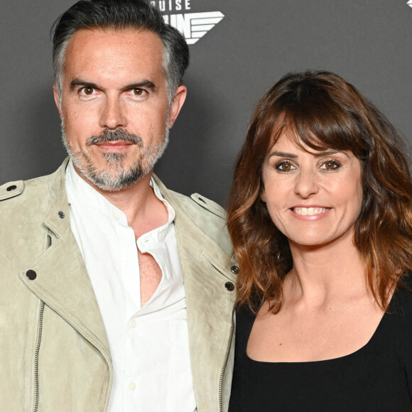 Faustine Bollaert et son mari Maxime Chattam - Avant-première du film "Top Gun Maverick" à l'UGC Normandie à Paris le 19 mai 2022. © Coadic Guirec/Bestimage 