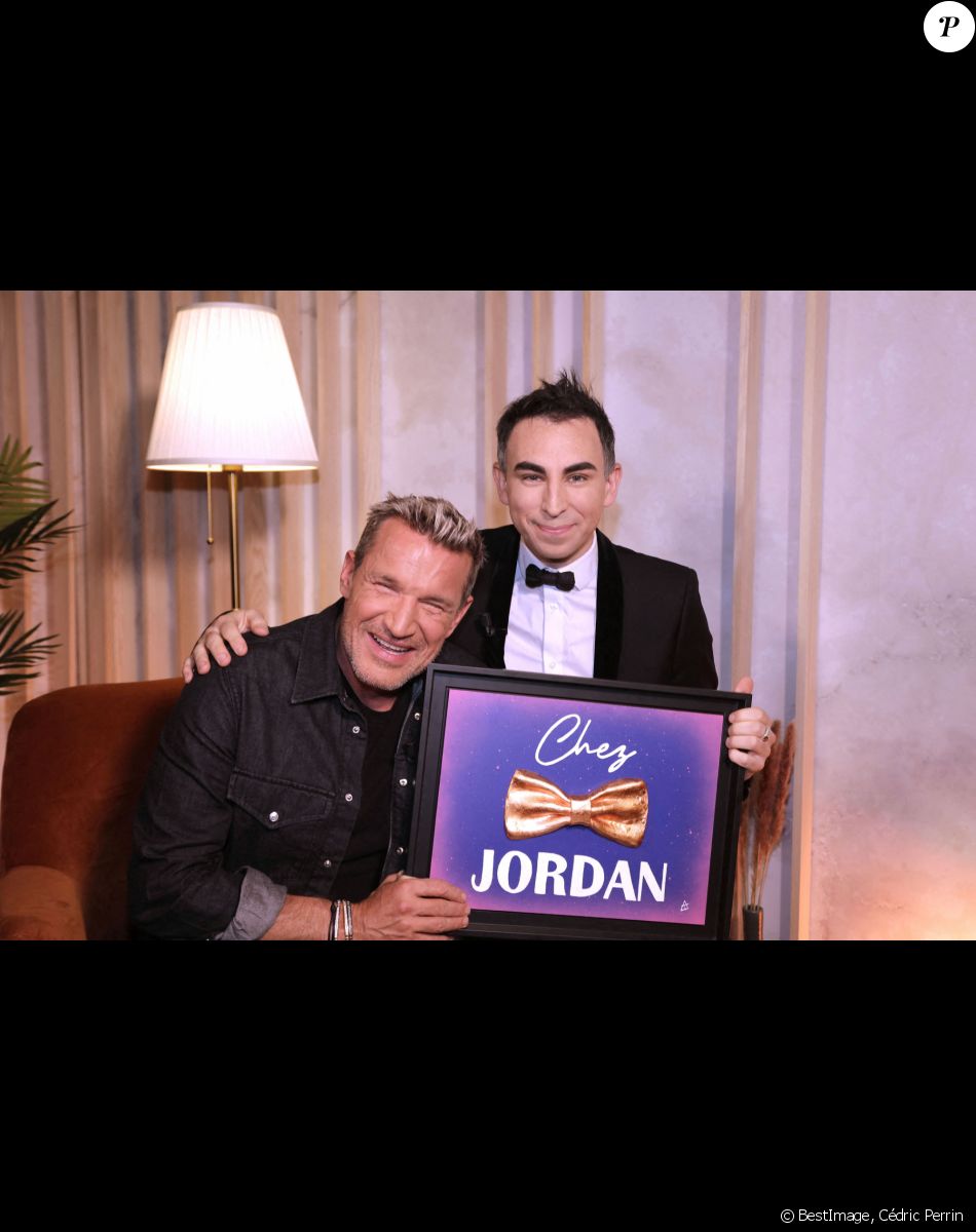 Benjamin Castaldi et Jordan de Luxe , lors de l'enregistrement de l'émission "Chez Jordan" à Paris. Le 11 mai 2022 © Cédric Perrin / Bestimage
