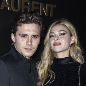 (info : Brooklyn Beckham et Nicola Peltz se sont fiancés) - Brooklyn Beckham, Nicola Peltz au photocall du défilé de mode prêt-à-porter automne-hiver 2020/2021 Saint Laurent à Paris le 25 février 2020. © Olivier Borde / Bestimage 