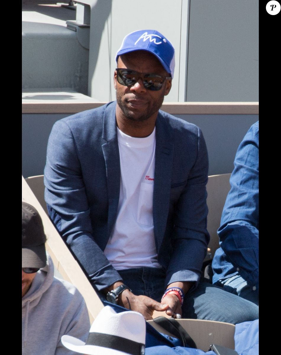 Sylvain Wiltord - Jour 3 - Les célébrités en tribune lors des internationaux de France de Roland Garros à Paris le 24 mai 2022.
