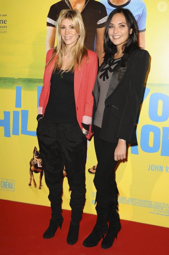 Alexandra Rosenfeld et Valérie Bègue, à l'occasion de l'avant-première de la comédie I love you Phillip Morris, qui s'est tenue à la Cinémathèque Française, dans le quartier de Bercy, à Paris, le 1er février 2010.
