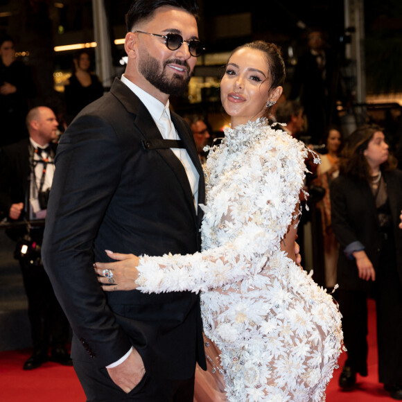 Thomas Vergara et sa femme Nabilla Benattia (enceinte) - Montée des marches du film " Stars At Noon " lors du 75ème Festival International du Film de Cannes. Le 25 mai 2022 © Cyril Moreau / Bestimage