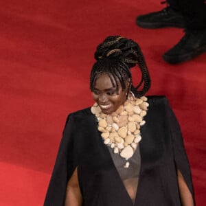 Aïssa Maïga (Charlotte Tilbury pour le maquillage, Dessange pour la coiffure, Bijoux Boucheron, Robe Stéphane Rolland, Chaussures Roger Vivier) - Montée des marches du film " Stars At Noon " lors du 75ème Festival International du Film de Cannes. Le 25 mai 2022 © Pool / Bestimage 