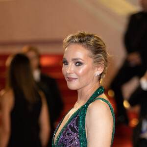 Claire Keim (Charlotte Tilbury pour le maquillage, Dessange pour la coiffure, Bijoux Boucheron, Robe Elie Saab, Chaussures Jimmy Choo) - Montée des marches du film " Stars At Noon " lors du 75ème Festival International du Film de Cannes. Le 25 mai 2022 © Cyril Moreau / Bestimage 